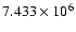 $7.433\times10^6$
