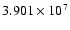 $3.901\times10^7$