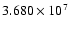 $3.680\times10^7$
