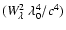 $(\ensuremath{W_\lambda} ^2~\lambda_0^4/c^4)$