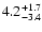 $\rm 4.2^{+1.7}_{-3.4}$