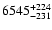 $\rm 6545^{+224}_{-231}$