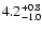 $\rm 4.2^{+0.8}_{-1.0}$