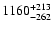 $\rm 1160^{+213}_{-262}$