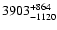 $\rm 3903^{+864}_{-1120}$