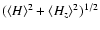 $(\ensuremath{\langle H\rangle} ^2+\ensuremath{\langle H_z\rangle} ^2)^{1/2}$