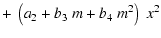 $\displaystyle +~\left(a_2+b_3~m+b_4~m^2\right)~x^2$