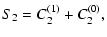 $\displaystyle S_2=\ensuremath{C^{(1)}_{2}} +\ensuremath{C^{(0)}_{2}} ,$