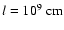 $l=10^9~{\rm cm}$