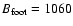 $B_{\rm foot}=1060$