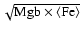 $\sqrt{ \rm Mgb\times{\langle Fe \rangle}}$