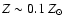$Z\sim0.1~Z_{\odot}$