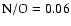 $\rm N/O = 0.06$