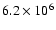 $6.2 \times 10^{6}$