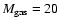 $M_{\rm gas} = 20$