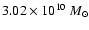 $3.02 \times10^{10} ~ {M}_\odot$