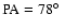 $\rm PA = 78\hbox {$^\circ $ }$
