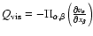 $Q_{{\rm vis}}=-\Pi_{\alpha,\beta}\left(\frac{\partial v_{\alpha}}{\partial x_{\beta}}\right)$