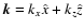 ${\vec k}= k_x \hat{x}+k_z\hat{z}$