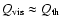 $Q_{{\rm vis}}\approx Q_{\rm th}$