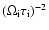 $(\Omega_{\rm i} \tau_{\rm i})^{-2}$