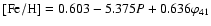 $\rm [Fe/H]= 0.603-5.375{\it P}+0.636\varphi_{41}$