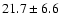 $21.7\pm 6.6$