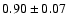 $0.90\pm0.07$