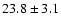 $23.8\pm 3.1$