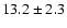 $13.2\pm 2.3$