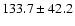 $133.7\pm 42.2$