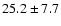 $25.2\pm 7.7$