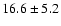 $16.6\pm 5.2$