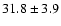 $31.8\pm 3.9$