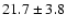 $21.7\pm 3.8$