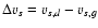 $\Delta v_s = v_{s,d}-v_{s,g}$