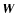 $\vec{W}$