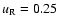 $u_{\rm R}=0.25$