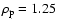 $\rho_{\rm p}=1.25$