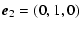 $\displaystyle \vec{e}_2 = \left(0,1,0 \right)$