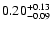 $\rm0.20_{-0.09}^{+0.13}$