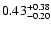 $\rm0.43_{-0.20}^{+0.38}$
