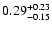 $\rm0.29_{-0.15}^{+0.23}$