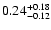 $\rm0.24_{-0.12}^{+0.18}$