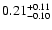 $\rm0.21_{-0.10}^{+0.11}$