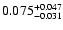 $\rm0.075_{-0.031}^{+0.047}$