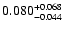 $\rm0.080_{-0.044}^{+0.068}$