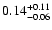 $\rm0.14_{-0.06}^{+0.11}$