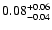 $\rm0.08_{-0.04}^{+0.06}$