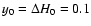 $y_0=\Delta H_0=0.1$